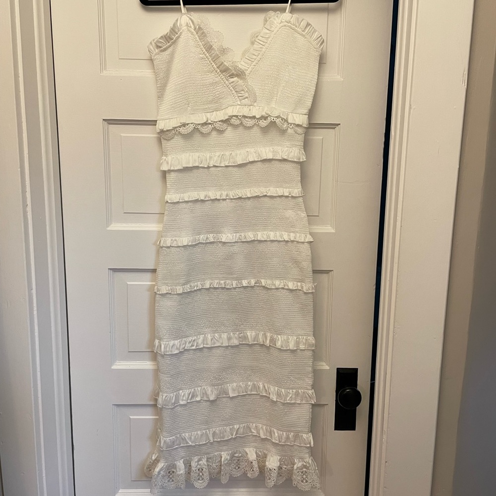NARCISSE MIDI DRESS IN WHITE, V. Chapman. From Revolve - Picture 4 of 6
